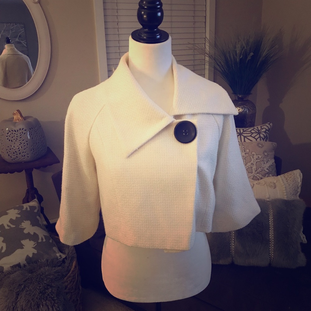 Cropped Blazer Ivory